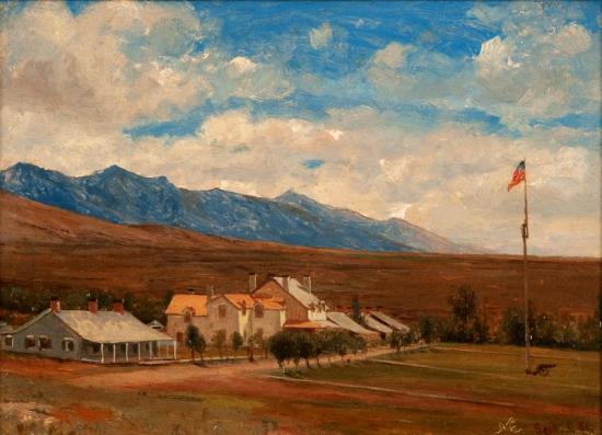 Fort Halleck, Nevada, 1881 Artwork by Jervis McEntee