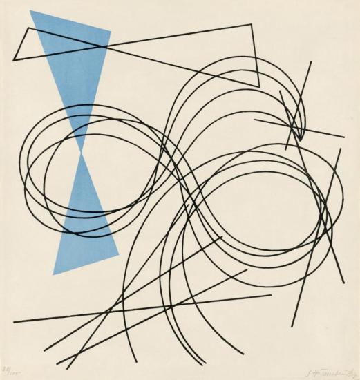 Plate From 5 Constructionen + 5 Compositionen, 1941 Artwork by Sophie Taeuber-arp