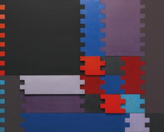 Vertical-horizontal Composition Artwork by Sophie Taeuber-arp