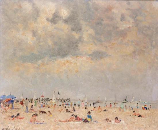 La Plage À MarÉe Haute Artwork by André Hambourg