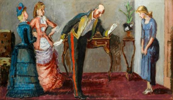 Cinderella Puts On The Shoe Artwork by Vanessa Bell