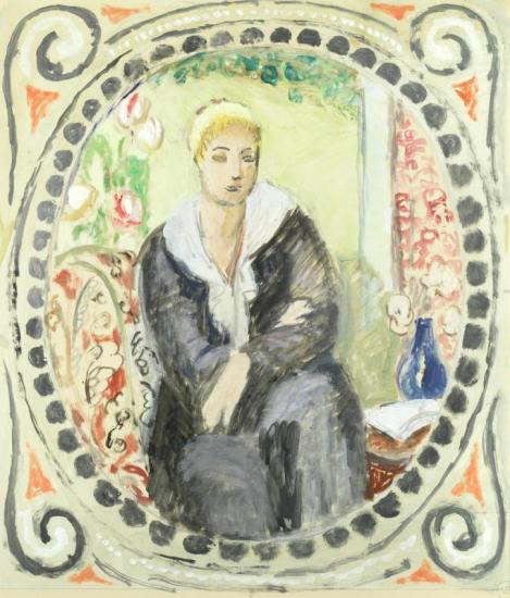 Portrait Of A Seated Lady Artwork by Vanessa Bell