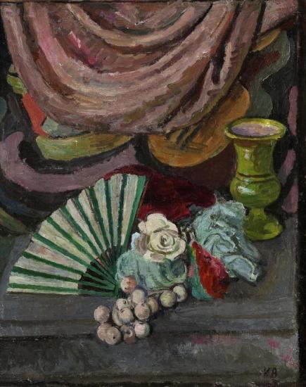 Still Life With Fan Artwork by Vanessa Bell