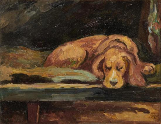 Virginia And Leonard Woolf's Spaniel, Pinker Artwork by Vanessa Bell