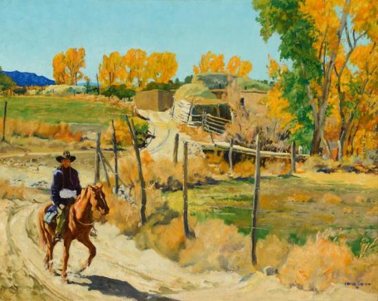 October Morning Artwork by Walter Ufer