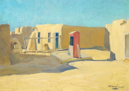 The Red Cistern, Taos, 1915 Artwork by Walter Ufer