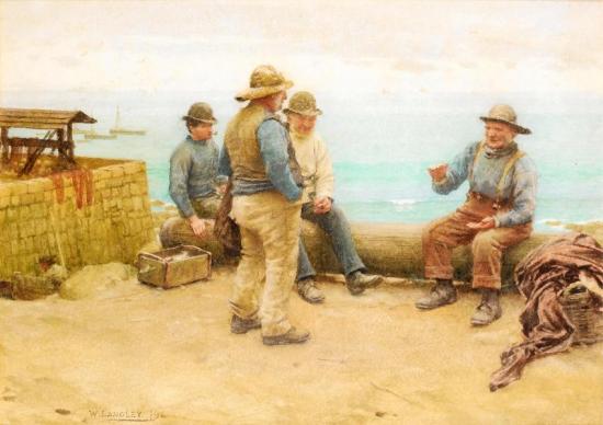 A Good Catch Artwork by Walter Langley, R. I.