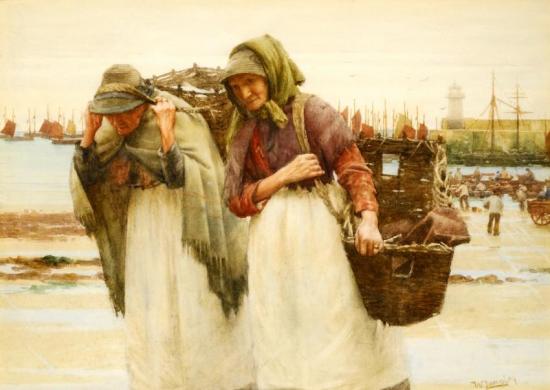 Study For Breadwinners Artwork by Walter Langley, R. I.