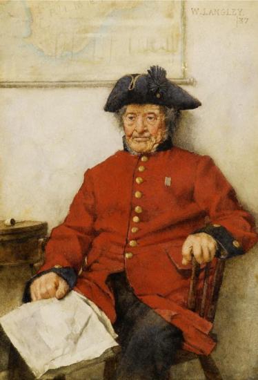 The Chelsea Pensioner Artwork by Walter Langley, R. I.