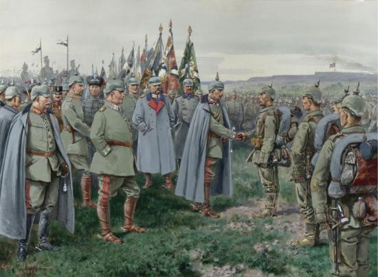 The Emperor Presents The Iron Cross To The Heroes Of Nowo-georgiewsk Artwork by Ernst Zimmer