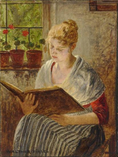 Lesendes Mädchen Artwork by Walther Firle
