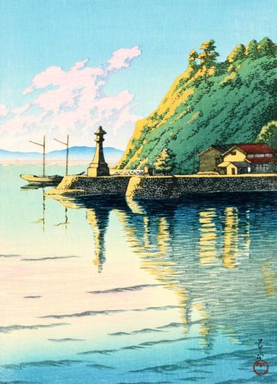 Dawn At Mihogaseki (mihogaseki No Asa), 1925 Artwork by Hasui Kawase