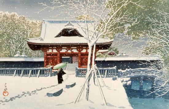 Snow In Shiba Park, Tokyo, 1931 Artwork by Hasui Kawase