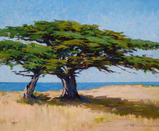 Two Cypress Artwork by Evelyn McCormick