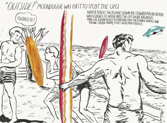 No Title (outside! Moondoggie Was...) Artwork by Raymond Pettibon