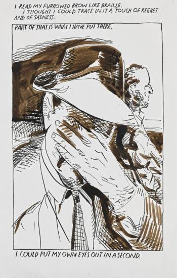 Untitled (i Read My...) Artwork by Raymond Pettibon