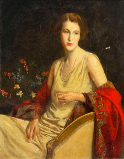 The Red Shawl Artwork by Raymond Perry Rogers Neilson