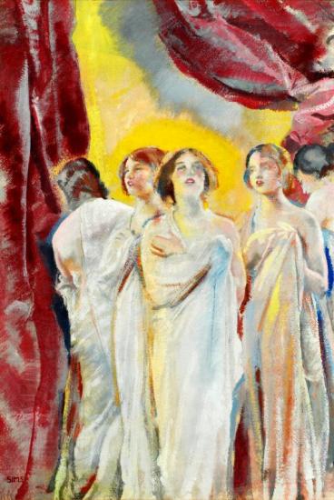 Five Singing Girls Artwork by Charles Sims