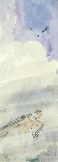 Nude Female Subject In A Storm Artwork by Charles Sims