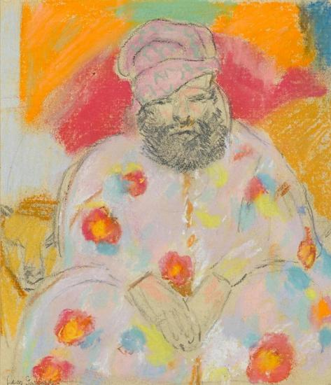 Seated Man Artwork by Leon Shulman Gaspard