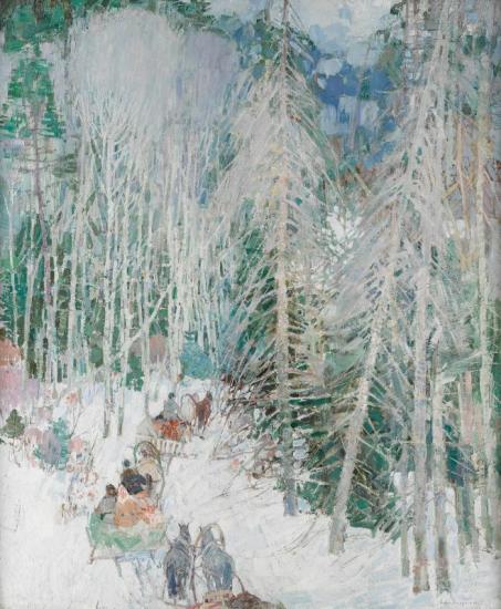 Siberian Sleighriders, 1921 Artwork by Leon Shulman Gaspard