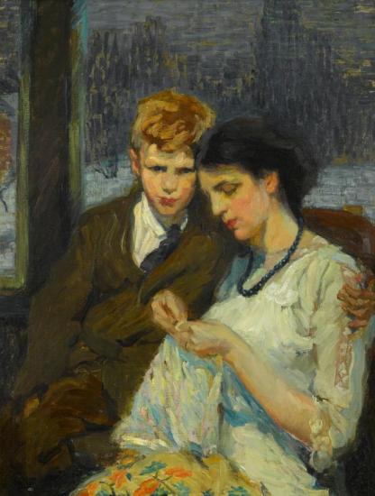 Mother And Son, Circa 1910-15 Artwork by Alice Schille