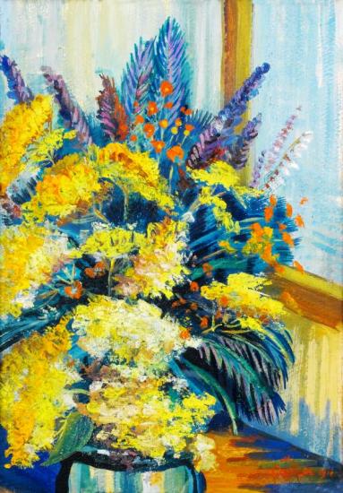 Flowers In A Vase, 1916 Artwork by Martiros Sarian