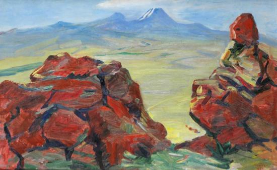 Red Rocks, 1956 Artwork by Martiros Sarian