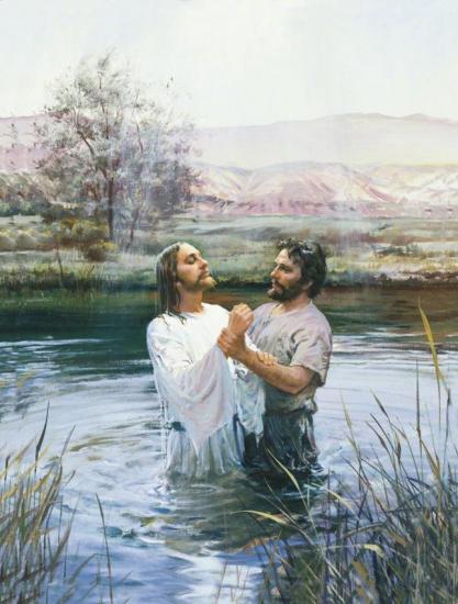 John The Baptist Baptizing Jesus Artwork by Harry Anderson