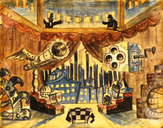England. Stage Design For The Flea, 1925 Artwork by Boris Mikhailovich Kustodiev