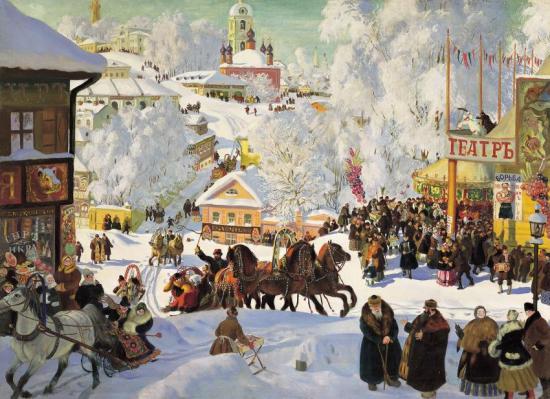 Maslenitsa, 1916 Artwork by Boris Mikhailovich Kustodiev