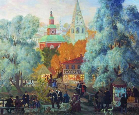 Province, 1919 Artwork by Boris Mikhailovich Kustodiev