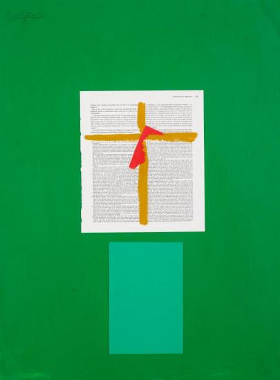 Art Bulletin Collage With Cross Artwork by Robert Motherwell