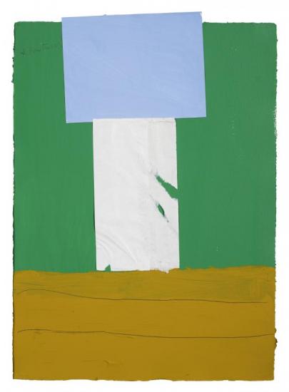 In Green, With Ultramarine And Ochre Artwork by Robert Motherwell