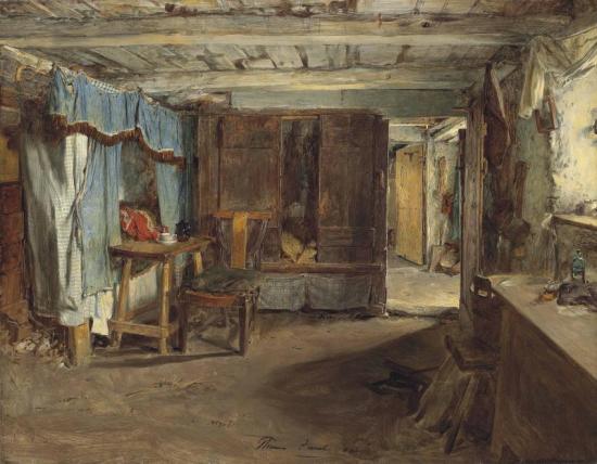 Cottage Interior, 1865 Artwork by Thomas Faed