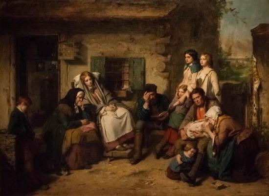 Sunday In The Backwoods Of Canada, 1859 Artwork by Thomas Faed