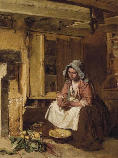 The Young Housewife Artwork by Thomas Faed