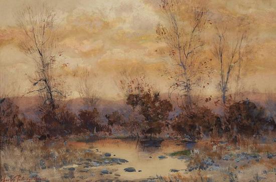Sunset On The Marsh Artwork by Charles Partridge Adams