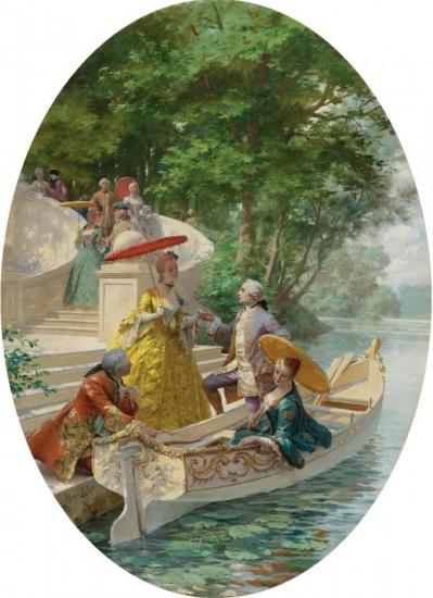 The Boating Party Artwork by Maurice Leloir