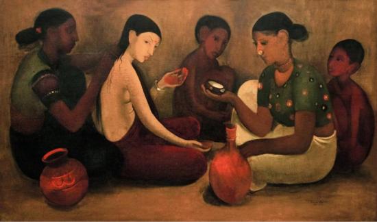 Bride's Toilet, 1937 Artwork by Amrita Sher Gil