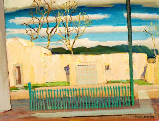 The Green Picket Fence, Circa 1930s Artwork by Victor Higgins