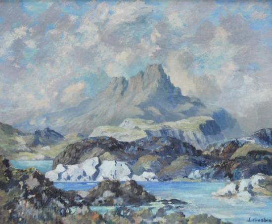 Mountainous Landscape Artwork by John Crosbie Gray