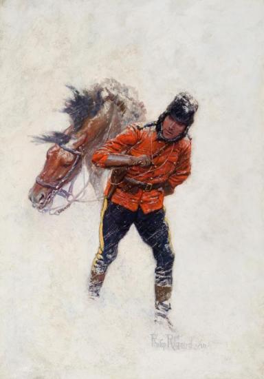 Canadian Mountie, 1913 Artwork by Philip R. Goodwin