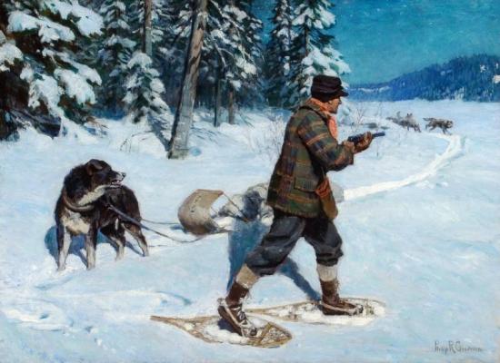 Hazards Of The Trail, Circa 1925 Artwork by Philip R. Goodwin