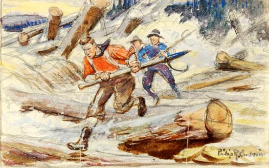 Loggers Artwork by Philip R. Goodwin