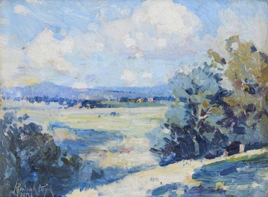 Across The Grazing Country, 1913 Artwork by Penleigh Boyd