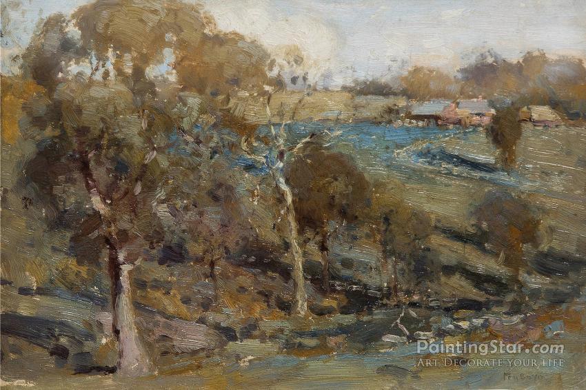 Hillside Landscape, C.1910 Artwork by Penleigh Boyd