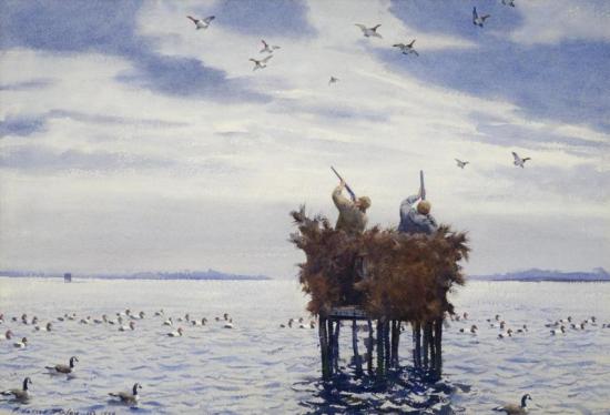 Duck Shooting, 1946 Artwork by Aiden Lassell Ripley