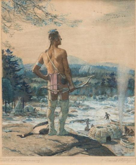 Sketch For Passaconaway, Back View Artwork by Aiden Lassell Ripley