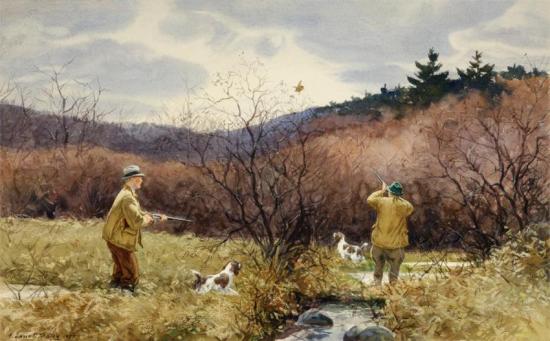 Woodcock Shooting, 1937 Artwork by Aiden Lassell Ripley